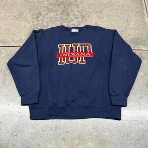 vintage indiana university of pennsylvania navy collegiate crewneck size large